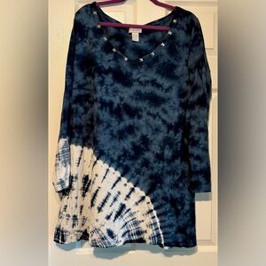 Soft Surroundings Tie-Dye Tunic Top. Generous Sizing. XL